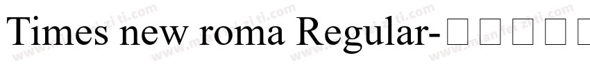 Times new roma Regular字体转换